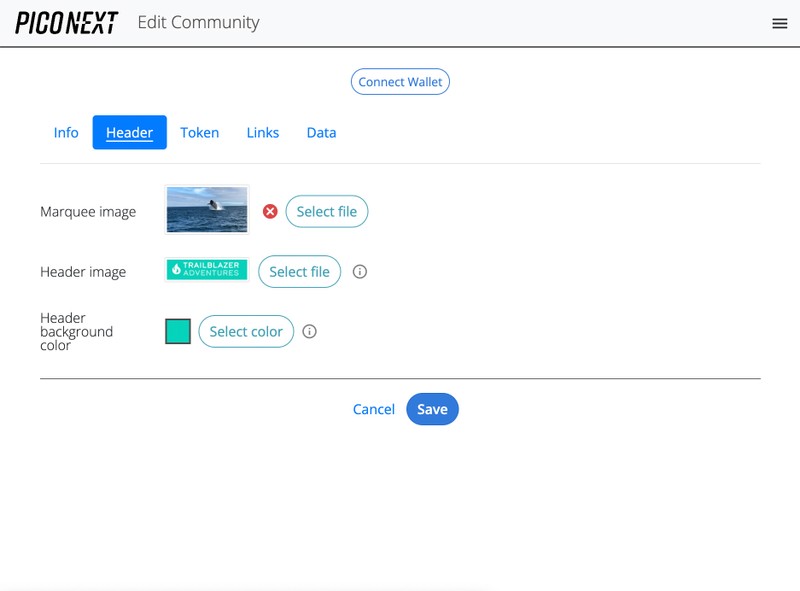 Create a token-enabled community - PicoNext
