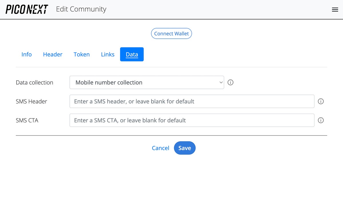 Create a token-enabled community - PicoNext
