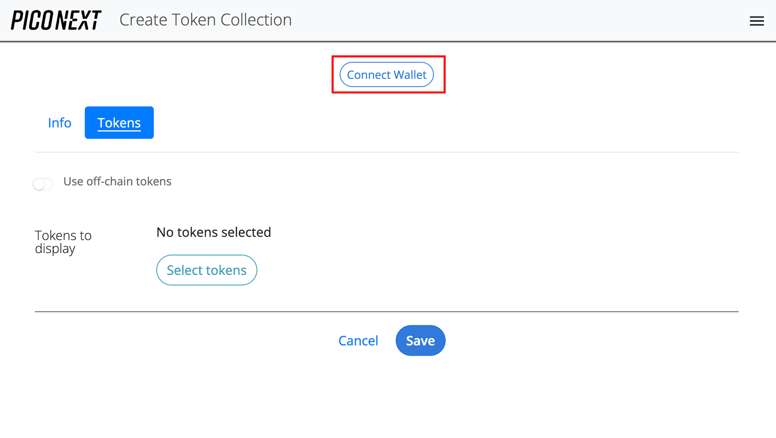 Create a Token Collection - PicoNext
