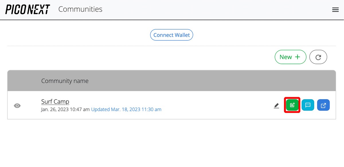 Manage content in a token-enabled community - PicoNext
